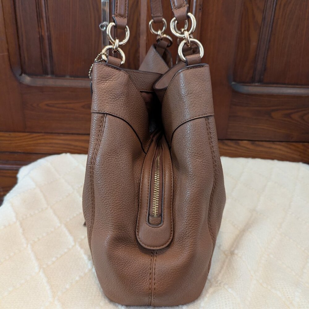 Coach Lexi pebble leather shoulder bag F57545 in mocha - Picture 4 of 15
